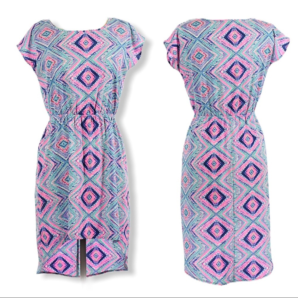 Ultra Flirt Flowy Aztec Print Shirt Dress